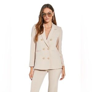 GENERATION LOVE Leighton Crepe Blazer In Latte (Tan) XL NWT
